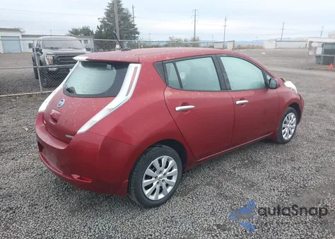 2014 Nissan Leaf S z USA, uszkodzony, nr VIN 1N4AZ0CP5EC337987